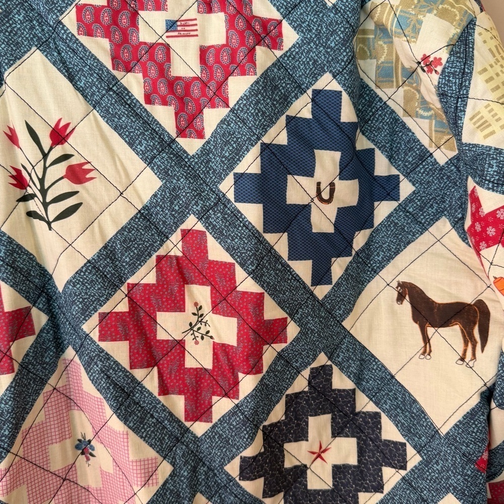 Tasha Polizzi Quilted Patchwork Coat quilt print midi western Boot Barn XL - Picture 9 of 11